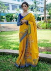 MG 384 Palin Linen Designer Printed Saree Wholesale Market In Surat